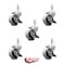 Service Caster 2 Inch Thermoplastic Wheel 10mm Threaded Stem Caster Set with Brakes, 5PK SCC-TS05S210-TPRS-SLB-M1015-5 - alternate 2